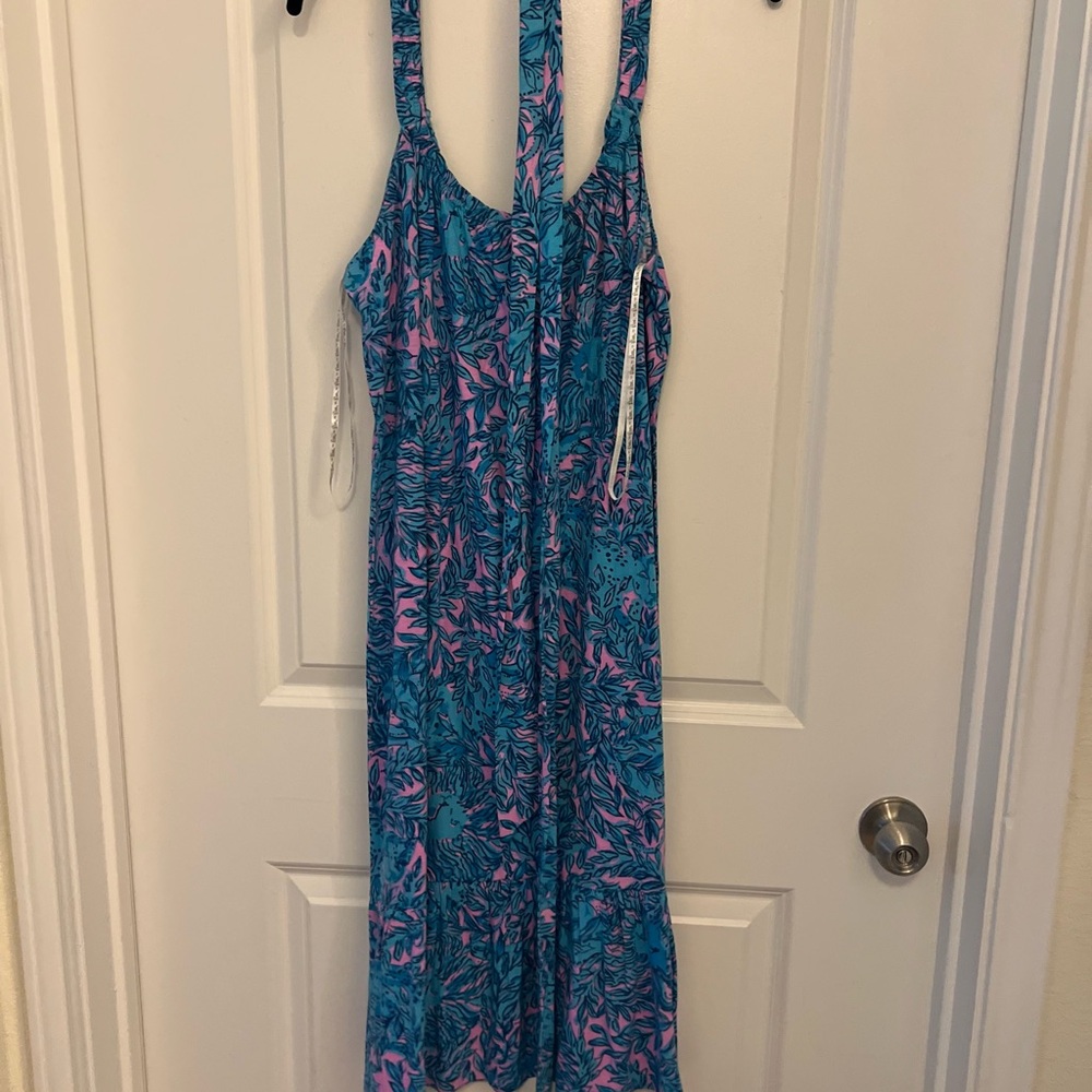 Lilly Pulitzer Collins Knee Length Dress in Bermuda Blue You Grow Girl